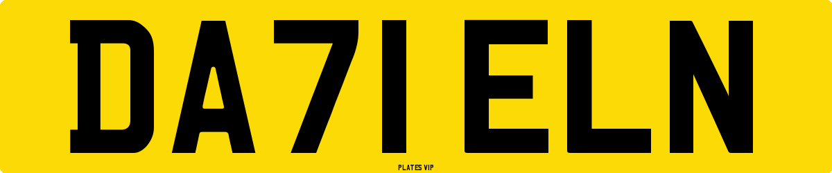 DA71 ELN Number Plate
