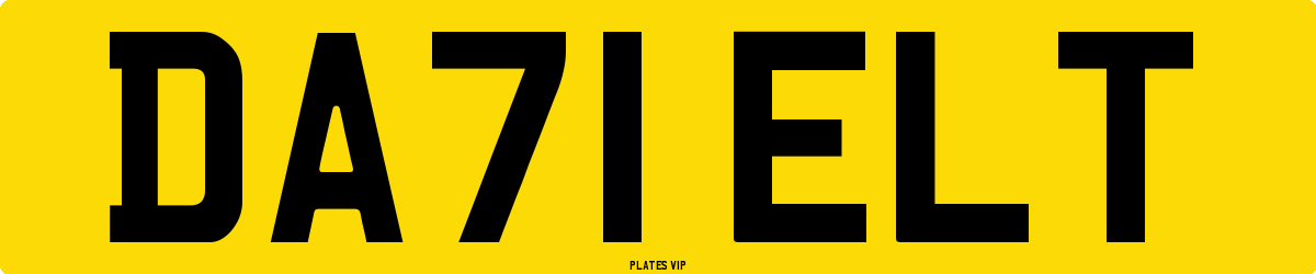 DA71 ELT Number Plate