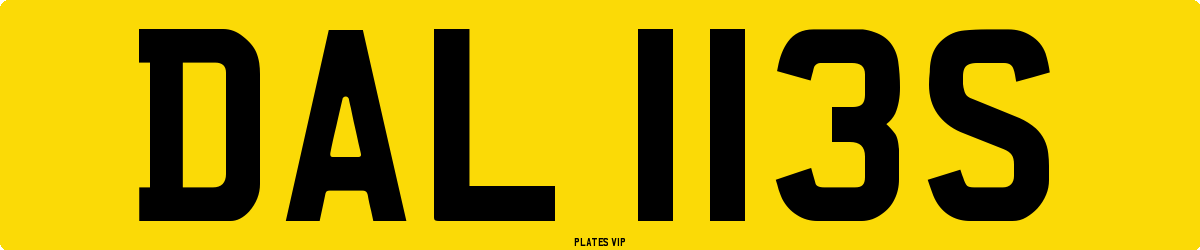 DAL 113S Number Plate