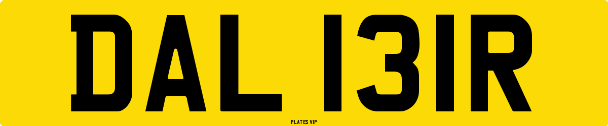 DAL 131R Number Plate