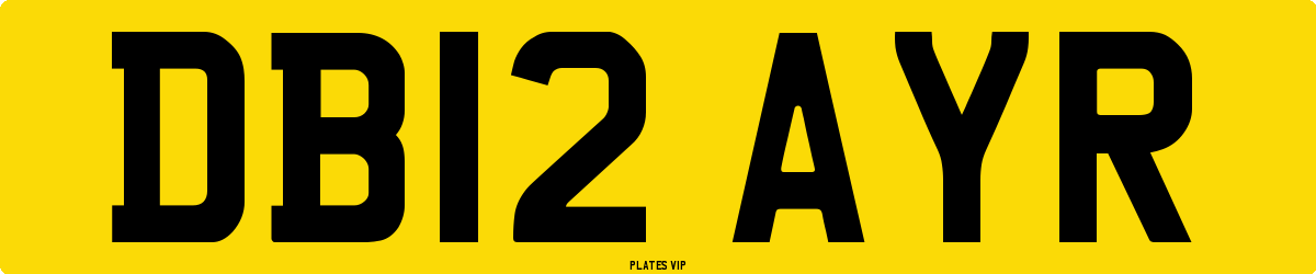 DB12 AYR Number Plate