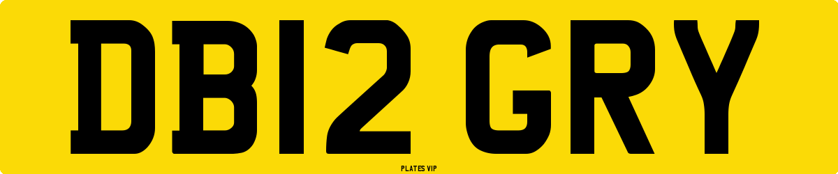 DB12 GRY Number Plate