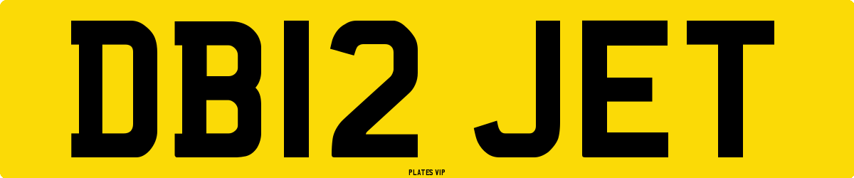 DB12 JET Number Plate