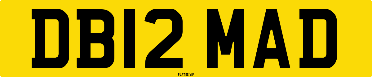 DB12 MAD Number Plate