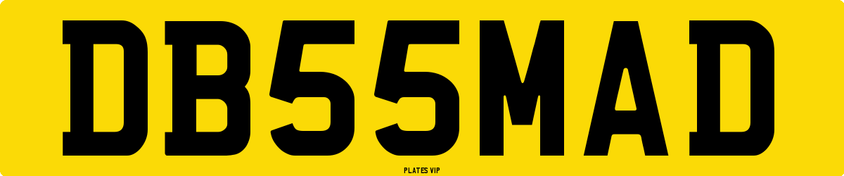 DB55MAD Number Plate
