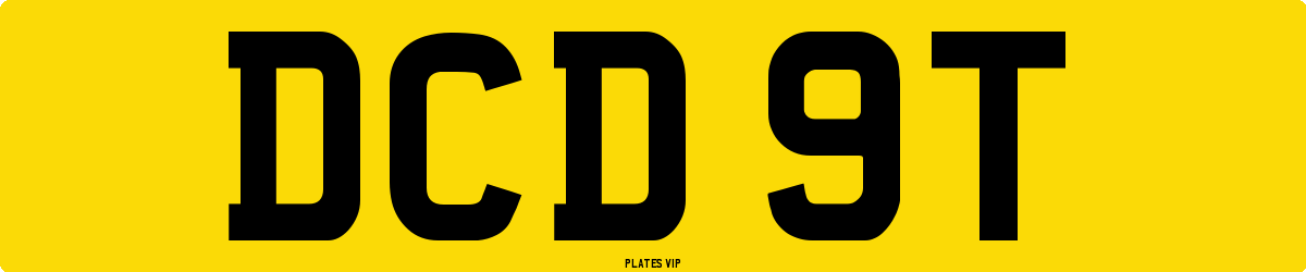 DCD 9T Number Plate