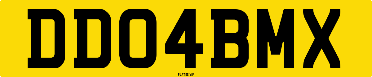 DD 04 BMX Number Plate
