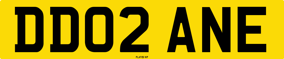 DD02 ANE Number Plate