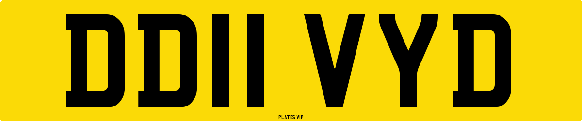 DD11 VYD Number Plate