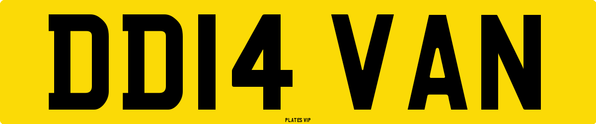 DD14 VAN Number Plate