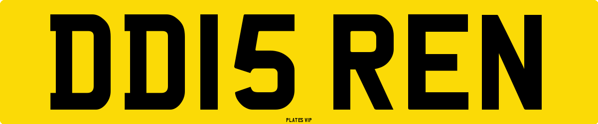 DD15 REN Number Plate