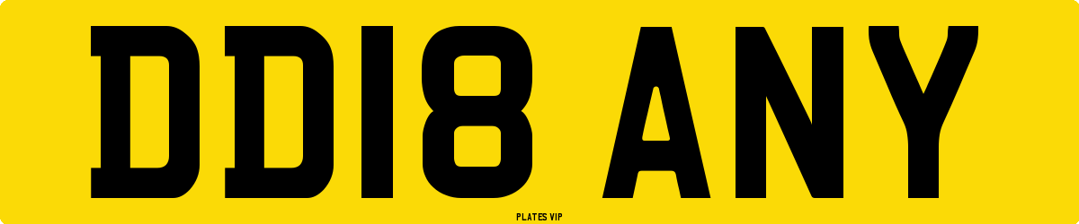DD18 ANY Number Plate