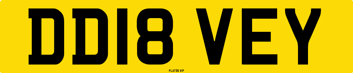 DD18 VEY Number Plate