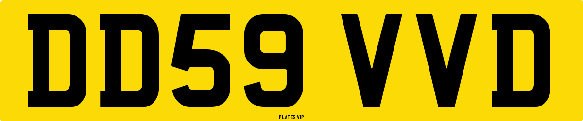DD59 VVD Number Plate