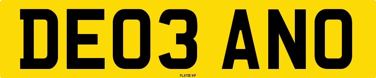 DE03 ANO Number Plate