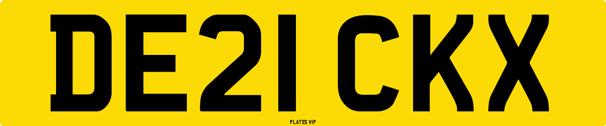 DE21 CKX Number Plate