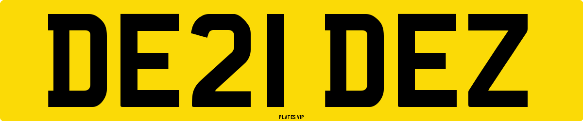 DE21 DEZ Number Plate