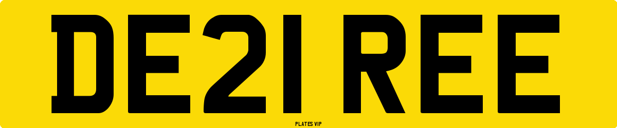 DE21 REE Number Plate