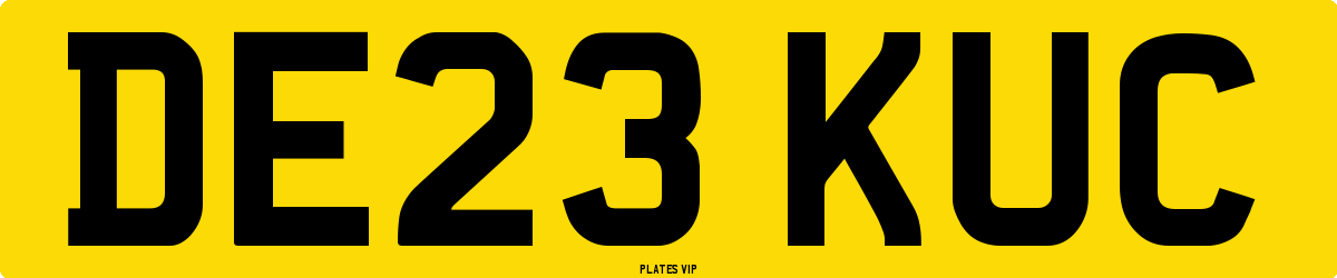 DE23 KUC Number Plate
