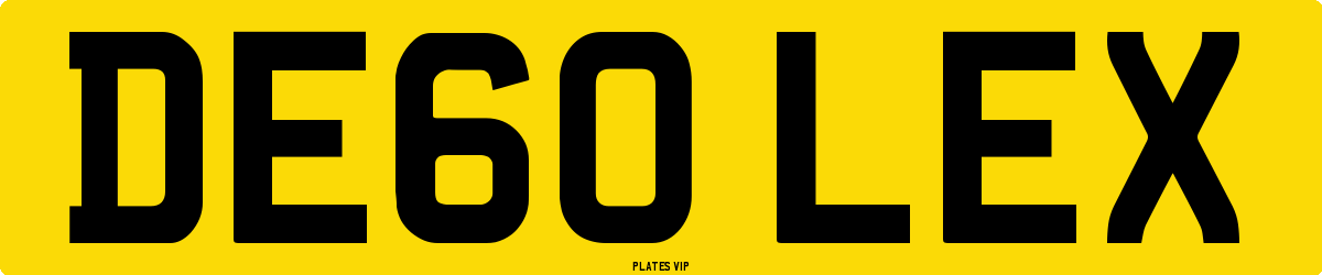 DE60 LEX Number Plate