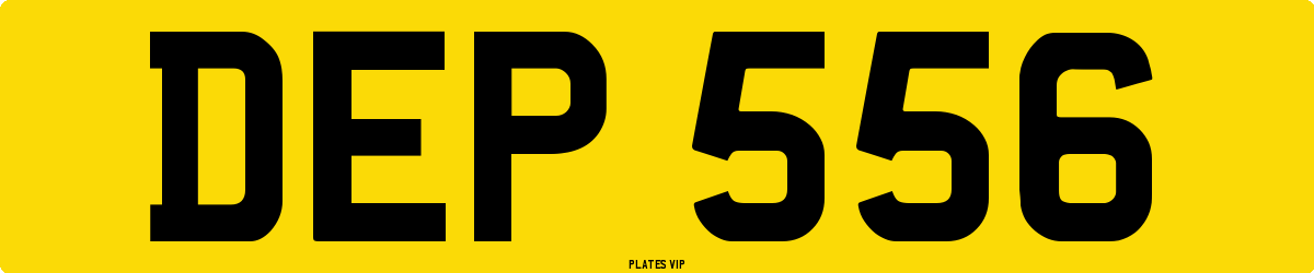 DEP 556 Number Plate