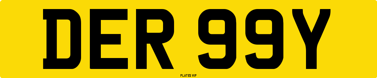 DER 99Y Number Plate