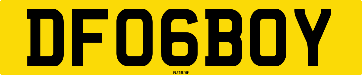 DF 06 BOY Number Plate