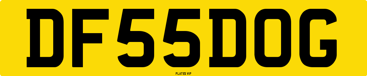 DF 55 DOG Number Plate
