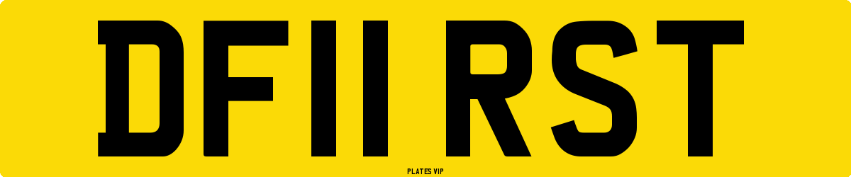 DF11 RST Number Plate