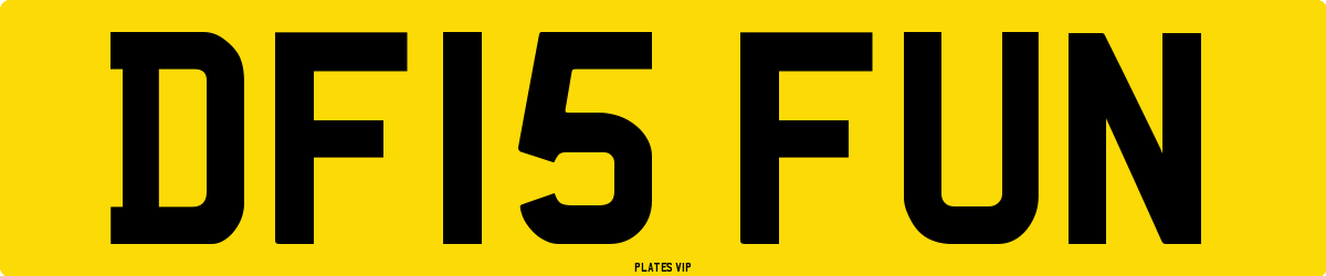 DF15 FUN Number Plate