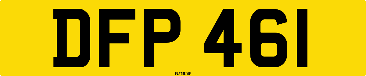 DFP 461 Number Plate