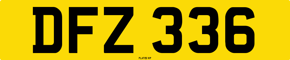DFZ 336 Number Plate