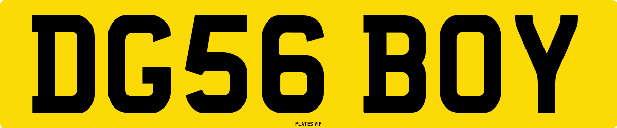 DG56 BOY Number Plate