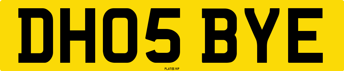 DH05 BYE Number Plate