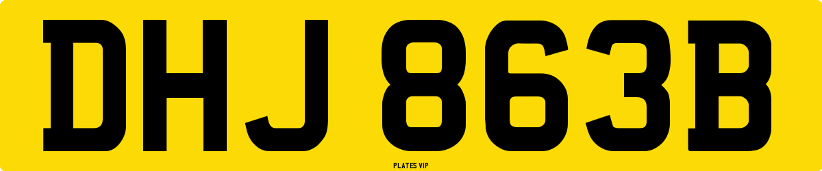 DHJ 863B Number Plate