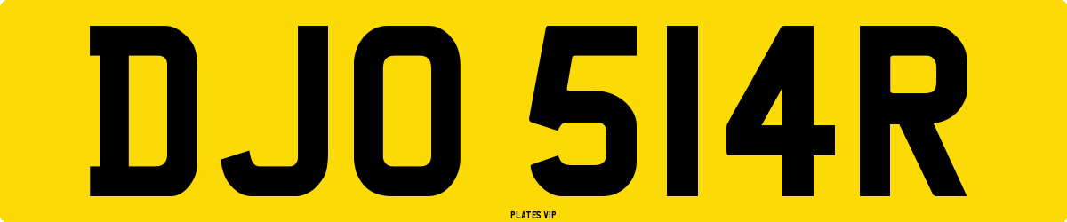 DJO 514R Number Plate