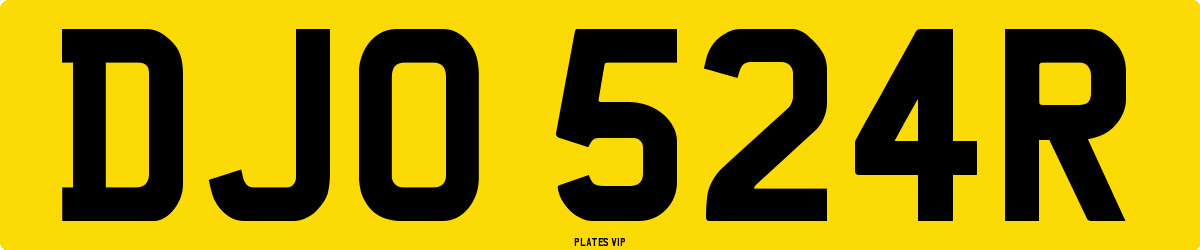 DJO 524R Number Plate