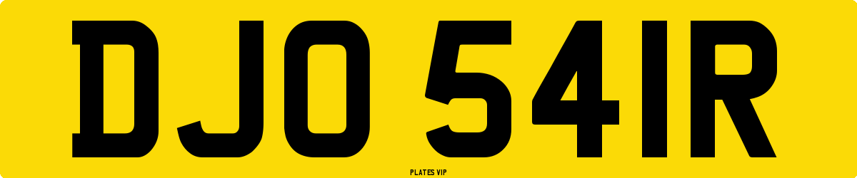 DJO 541R Number Plate