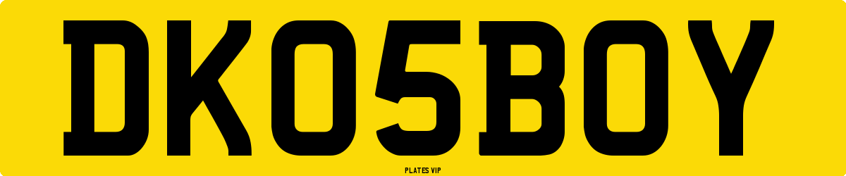 DK 05 BOY Number Plate