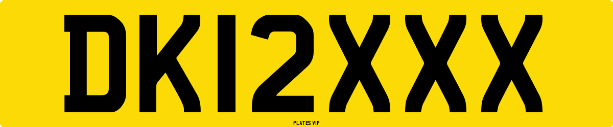 DK 12 XXX Number Plate