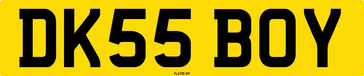 DK55 BOY Number Plate