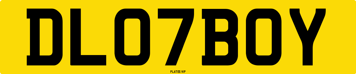 DL 07 BOY Number Plate
