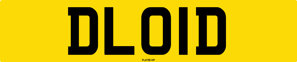 DLO1D Number Plate