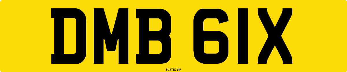 DMB 61X Number Plate