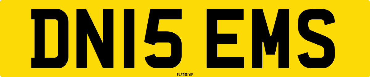 DN15 EMS Number Plate