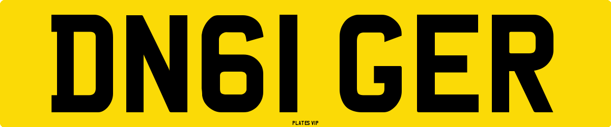 DN61 GER Number Plate