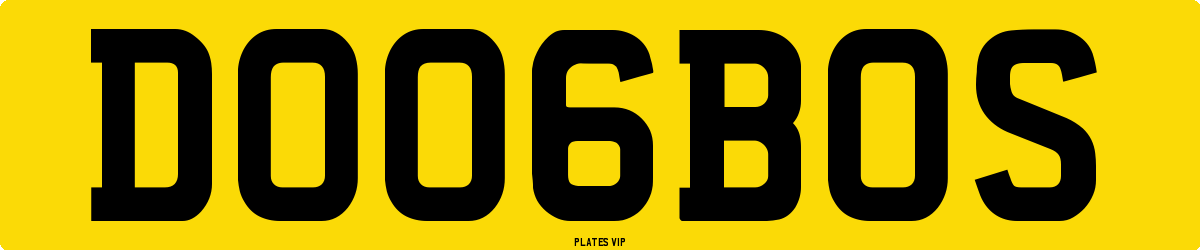 DO 06 BOS Number Plate