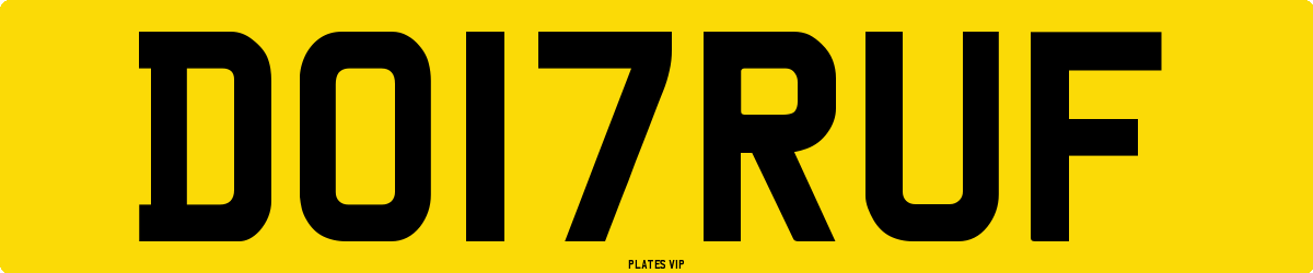 DO 17 RUF Number Plate