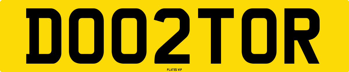 DO02TOR Number Plate