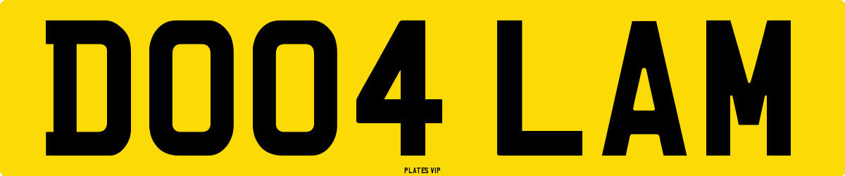 DO04 LAM Number Plate